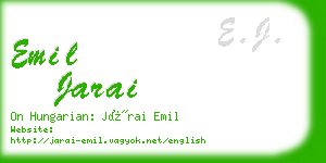 emil jarai business card